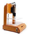 Side view of Pro Grade PCBA Testing Jig For PCB Test Stand With Open Lid For Easy Wire Welding, Replaceable A, B And C Boards