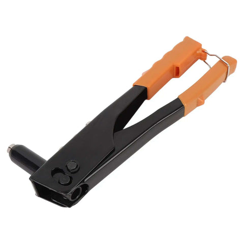 Ditch The Flimsy Tools And Grab This Heavy Duty Riveter Kit For Serious Metal And Plastic Jobs Including Auto Body Gutter Repairs With 120 Premium Rivets For Rock Solid Connections On Every Single Project hand riveter, black and orange, metal and plastic
