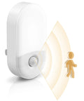 2 Pack Motion Activated Night Lights Plug In Wall Lights With Auto On Sensor Warm White 3000K Adjustable Brightness