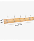 Slick Wall Mount Coat Rack With Heavy Duty Hook Rails For Entryway And Mudroom Hang Your Duds Gear And Bags Without A Hitch Rustic Wood and Zinc Alloy with 6 hooks.