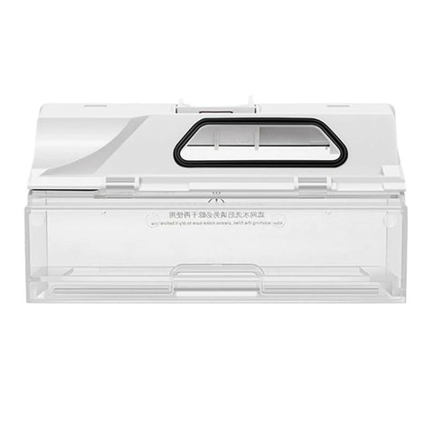 Heavy Duty Dust Box Compatible With Roborock S5 S6 T6 Robot Vacuum Cleaner Replacement Parts Large Capacity Bin showing clear design and handle.
