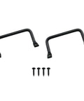 Industrial Round Bar Carry Handle Set, 2 Pieces, 100mm, Carbon Steel With Black Coating, Flat Head Tilt Puller, Heavy Duty Equipment Handle