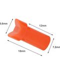 Half Moon Arrow Nocks 50 Pack Plastic Crossbow Nocks For 7.6mm ID Bolts Orange Replacement Tips For Target Practice And Hunting