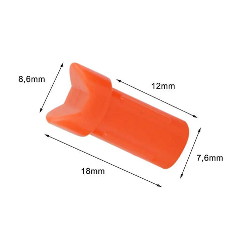 Half Moon Arrow Nocks 50 Pack Plastic Crossbow Nocks For 7.6mm ID Bolts Orange Replacement Tips For Target Practice And Hunting