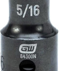 5/16 socket from 44 Piece 3/8 Inch Drive 6 Point Socket Set With Standard And Deep Impact Sockets In SAE And Metric Sizes For Auto Shop Jobs Built From Chrome Molybdenum Alloy Steel For Lasting Strength