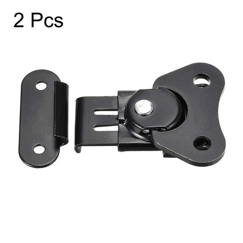 Tough As Nails Heavy Duty Iron Butterfly Twist Latch Keeper Toggle Clamps 1.61 Inch Black Finish, 2 pcs set for equipment bags.