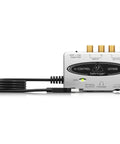 UCA202 Ultra Low Latency USB Audio Interface with 2 In 2 Out Digital Output for PC and Mac stereo monitoring, front view