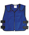 Grind Proof Cooling Vest For Brutal Job Site Heat Xxl Heavy Cotton Sweat Reliever Shirt With Four Pockets And Zipper Front, blue color.