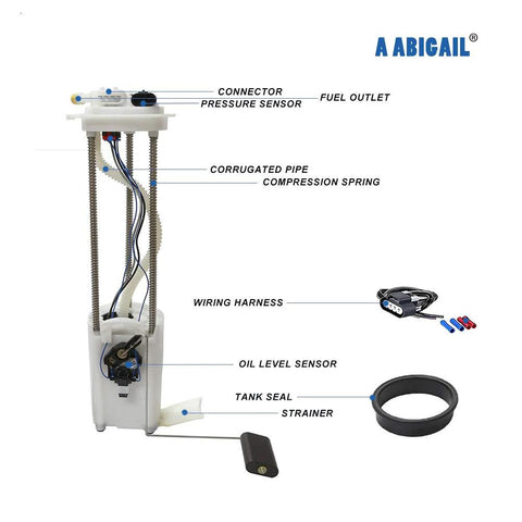 Heavy Duty Fuel Pump Module With Sending Unit And Fuel Pressure Sensor For Chevy Silverado GMC Sierra 1999 2004