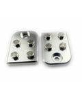 Beefy 4 Point Flat Lug Battery Terminal Blocks With Stainless Bolts For Auto Use Built From 6061 Aluminum And Stainless Hardware For A Sturdy Secure Connection To Batteries With Threaded Studs, two-pack