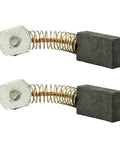 Tough As Nails Carbon Brush Replacement Set For Power Tools Heavy Duty Motor Brushes Fits Porter Cable And Superior Electric Grinders With No Sweat Installation 2 Pack Kit showing two carbon brushes with coils.