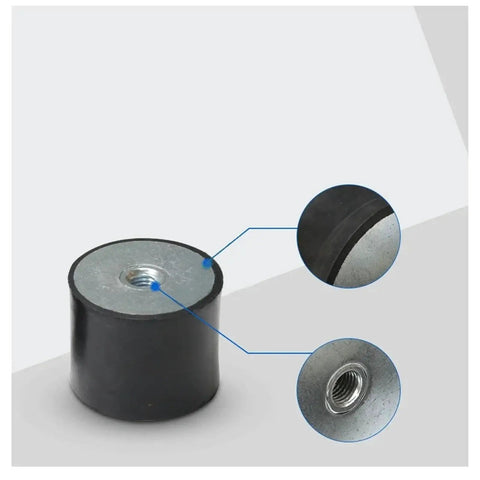 Heavy Duty Rubber Bobbin Mount Shock Absorber tames road shakes, M16 female to female, 100X50mm rubber bushing for vehicles.