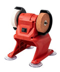 Badass Performance Compact 21V Cordless Bench Grinder With Coarse Plus Fine Dual Wheels for precise metal and wood grinding.