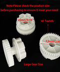 Kids Powered Ride On Car 550 Gear Set Replacement showing detailed size and teeth count for 550 Motor Gearbox Parts Kit