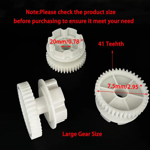 Kids Powered Ride On Car 550 Gear Set Replacement showing detailed size and teeth count for 550 Motor Gearbox Parts Kit