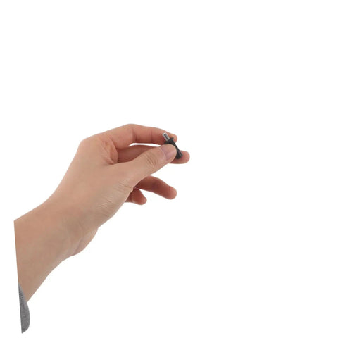 Hand holding a small part from DIY Friendly Spring Loaded Cabinet Door Repair Pins Kit For Furniture And Window Blinds Metal And Plastic Replacement Parts Fast Fix With Proper Fit Design Multipurpose Hinge And Blind Repair Set For Easy Home Maintenance