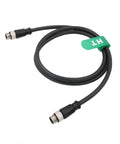 M12 A Coded 8 Pin Male to 8 Pin Male Shielded Signal Cable for Industrial Controls and Automation, 5 Meter Length