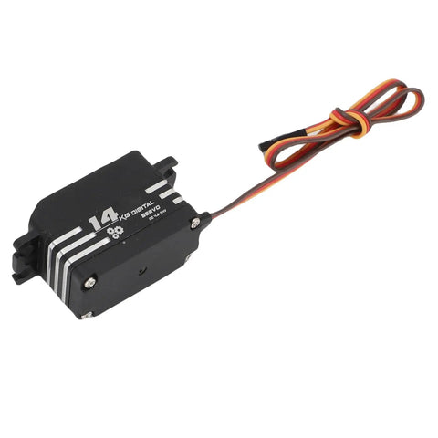 Heavy Duty Digital Servo Motor Packing Big Time 14 Kg Torque For Quick Response Rc Cars Boats And Robot Projects Featuring Dead Straight Accuracy And Rocksteady Reliability One Piece - black design and wiring