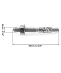 20 Pack Five Sixteenth Inch By Two And Three Quarter Inch 316 Stainless Steel Wedge Anchors for Office Garage Marine Use Durable