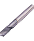 Side view of solid carbide spotting drill bit with 1/4" shank and AlTiN coating