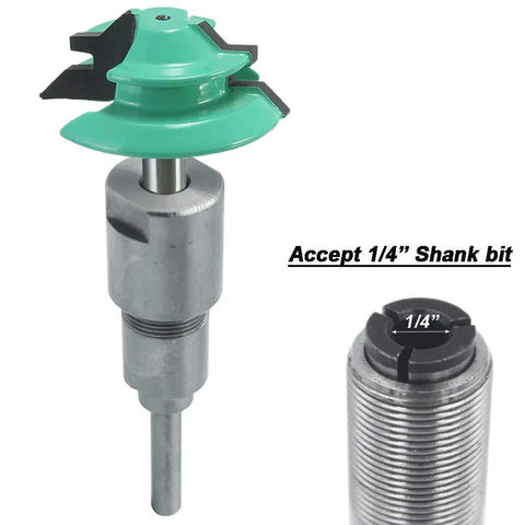 Router Collet Extension Chuck Adapter For One Quarter Inch Shank Bits Keeps Bits Tight And Safe
