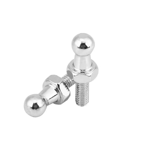 Beefy Ball Stud Bolt Kit, Two Pcs 10mm M6 Pin End Fittings For Gas Struts, Zinc Plated Steel, Ball Ended Bonnet Hardware