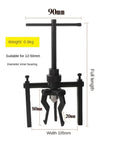 Shop Pro Built Tough 5 To 10 Ton Hydraulic Three Jaw Bearing Puller Kit dimensions 90mm height 105mm width for vehicle maintenance.