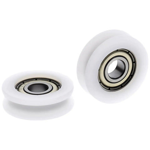 6 Pack Nylon UGroove Track Roller Wheels Set With 608ZZ Sealed Ball Bearings 8x30x9mm for sliding doors