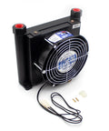 Heavy Duty Hydraulic Air Cooler For Oil Cooling And Heat Exchanger In Industrial Machines 1.2KW with visible fan and connectors