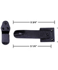 Black Wrought Iron Gate Flip Latch 5.75 Inch Antique Old School Vintage Charm Two Sided Barn Door Hardware Pack Of 3 dimensions