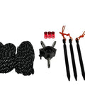 Tall Tripod Stabilization Kit For TST 20 With Aluminum Stakes, 3 Axis Guy Wire Clamp, And Heavy Duty 30 Foot Nylon Ropes