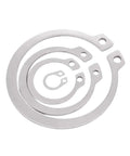 316 Stainless Steel Snap Ring Set M10 To M120 For Shafts Type C Circlips Retaining Rings shown in various sizes