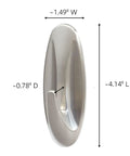 Large Designer Hook Holds Up To Five Pounds With Two Strips Brushed Nickel Finish Damage Free Wall Hook No Tools Needed