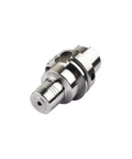 Workhorse Grade CNC Hydraulic Chuck Fixture Hsk63a Phc Series solid stainless steel rotary holder, side view with detailed alignment features.