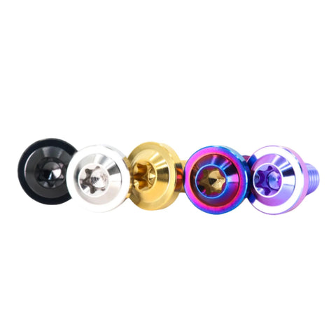Six-piece GR5 titanium flying saucer head anti-theft screws in assorted colors