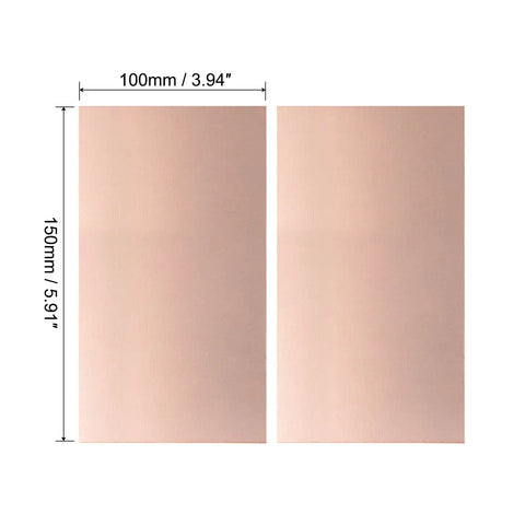 FR4 Copper Clad Prototyping PCB Boards 150mm By 100mm By 1.5mm For Circuits Projects Ten Piece Set Single Sided And Double Sided