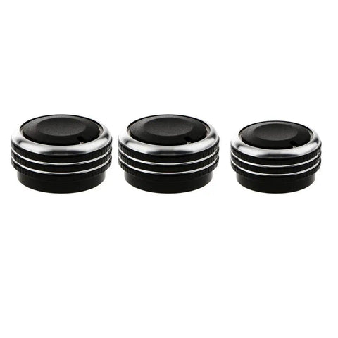Up Your Auto Game With This Sleek Black Harayaa Car Air Conditioner Control Knob Kit Featuring Three Alloy Knobs For Vela Models Before 2006, Offering Superior Handling And A Premium Upgrade To Your Interior Dashboard Style Today. Set of 3 black alloy AC control knobs