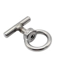 Beefy 304 Stainless Steel Eye Bolt Ring Lift For Hoisting, Rugged Eyebolt With Easy Carry Shoulder Design, Secure Rigging Connection For Marine And Construction Jobs, Neat, Reliable, Long Lasting Performance, T-handle view