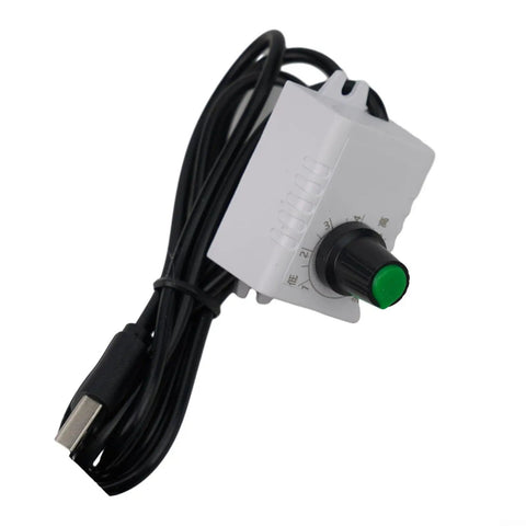 Control knob for Super Handy Usb Adjustable Soldering Fume Extractor Smoke Absorber Fan, featuring USB cable and adjustable settings.