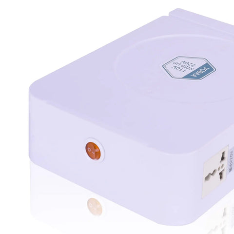 Step Up Transformer 110V To 220V Power Converter 3000 Watts Dual 220V Sockets with side view and power switch