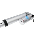 Heavy Duty Electric Linear Actuator 100mm Throw Motor 12V 24V 48V Compatible Hella smooth push pull device in silver finish.