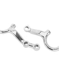 One And Three Quarter Inch Dropped Steering Arms For Ford 1934 Model T Style And 1937 To 1948 Ford Spindles Zinc Plated Forged Steel For Four Inch Drop Axles And Four Bar Or Harpin Radius Rod Suspension, pair shown