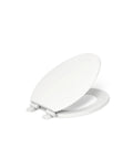 Ridgewood Elongated Soft Close Toilet Seat No Slam Lid With Quiet Close Durable Wood Construction Color Matched Hinges Easy Install