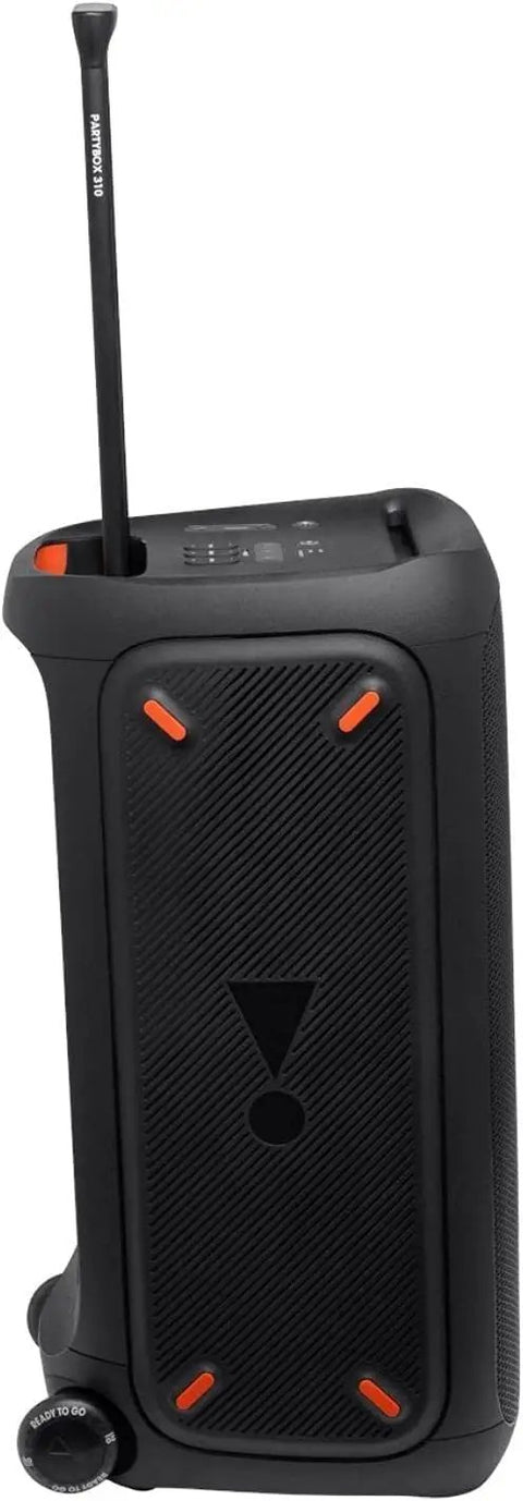 Partybox 310 Portable Party Speaker With 240 Watts Of Power Long Lasting Battery Dazzling Light Show, side view
