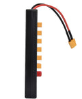 Side view of Fast Lane Parallel Charging Board For RC Drones And Racing Models, featuring XT60 connector for 2S-6S LiPo batteries.