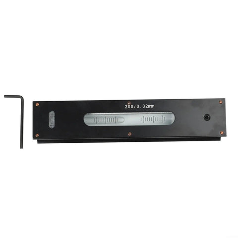 Micpointik 100mm Strip Level 0.02mm, Metal Machinist with V-groove base and hex wrench for precise alignment.