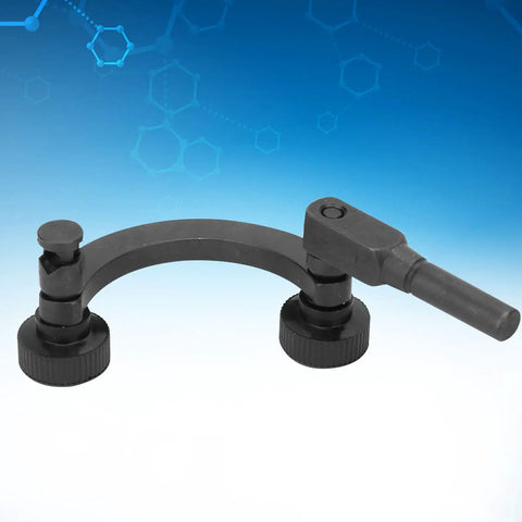 8mm Dial Indicator Holder And Centering Stand For Machinists Half Round Test Dial Indicator Support For Pro Grade Precision Measurement In Workshop High Quality Alignment Tool For Machining Setup, black steel holder with rod