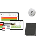 Rugged Wireless LoRaWAN Smoke And Heat Detector With No Fuss Setup And Marathon Battery Life Featuring Slick Cloud Monitoring for commercial monitoring dashboards.
