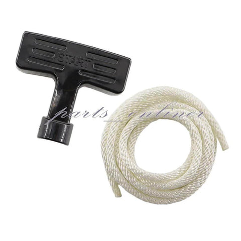 Pull Start Rope And Handle Replacement For YFM250 Bear Tracker Recoil Starter, coiled rope and black handle, suitable for 1999-2004 Yamaha ATV.