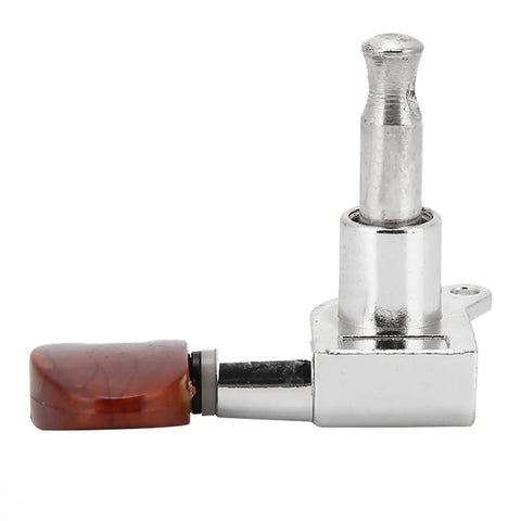 Upgrade Your Ride With Premium Locking Guitar Tuners Featuring Internal Gears For Acoustic And Electric Guitars That Ensure Fast String Setup Super Accurate Pitch And Smooth Playing Without Worrying About Rust Or Slipping Strings While You Rock Out. silver locking guitar tuner with amber button